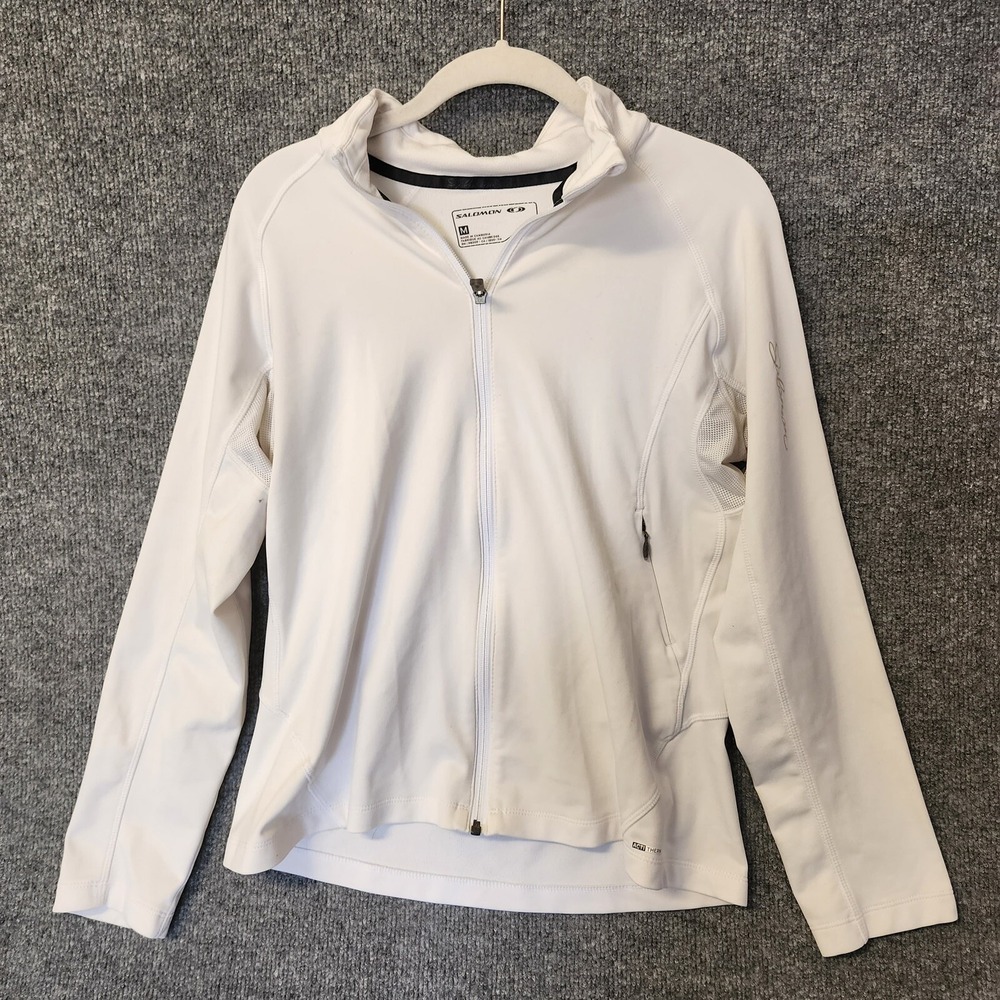 Salomon ActiTherm Jacket Women's Sz M Full Zip White